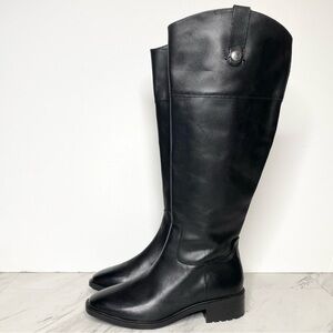 New! Sam Edelman Drina Athletic Fit Black Leather Riding Boot 7M
